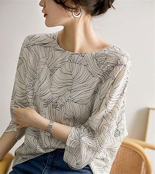 Amazon | [ZHENGTU] レディース tシャツ ブラウス 花柄 クルー